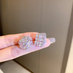 3D Cubic Luxury Stud Earrings