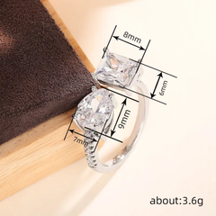 Water Drop Sparkling Adjustable Ring