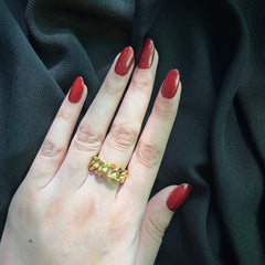 18K Gold-Plated Bracelet and Ring Set