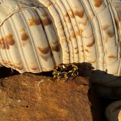18K Gold-Plated Bracelet and Ring Set