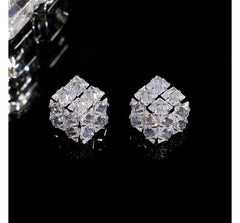 3D Cubic Luxury Stud Earrings