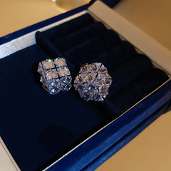 3D Cubic Luxury Stud Earrings