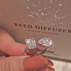 Water Drop Sparkling Adjustable Ring