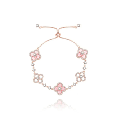 Four Leaf clover Rose Bracelet