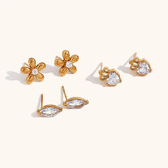 The Trio Chic Earrings Set