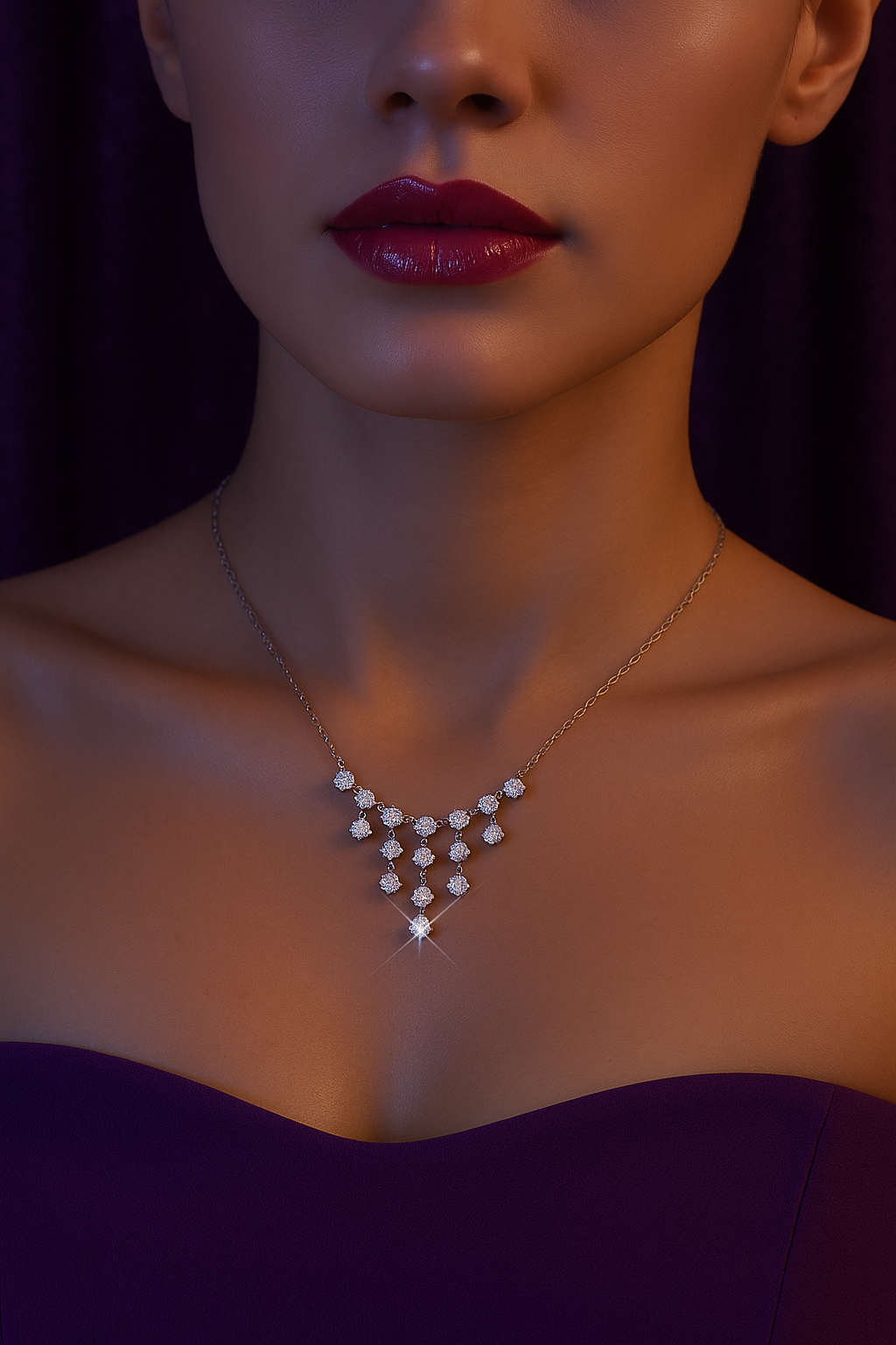 Starlit Cascade Tassel Necklace