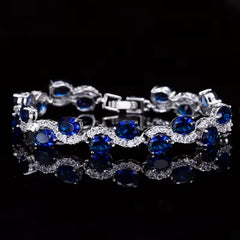 Crown of Sapphires Bracelet (With Free Gift Box)