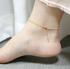 Gold Plated Beaded Anklet